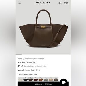Demlier London The Midi New York Brown leather  Bag